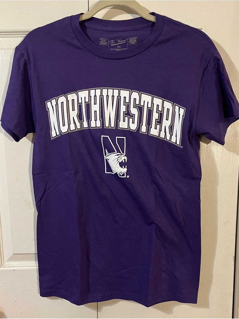 Northwestern University Short Sleeve T Shirt Purple 100% Cotton The Victory (S)
